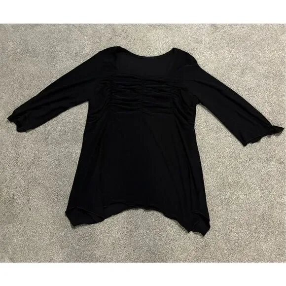 Black long sleeve knit top - Picture 3 of 7